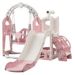 RealG RC-K-2362 Dětské multifunkční hřiště, růžovobílé