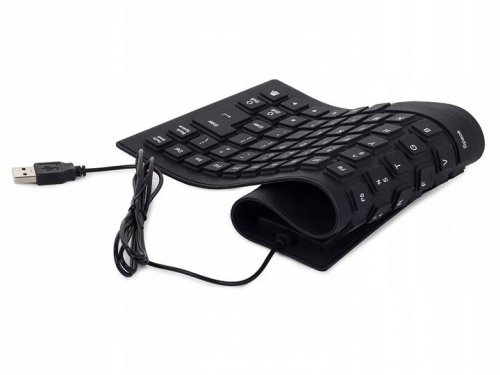 Verk 06179_CZ Flexibilná silikónová klávesnica k PC čierna