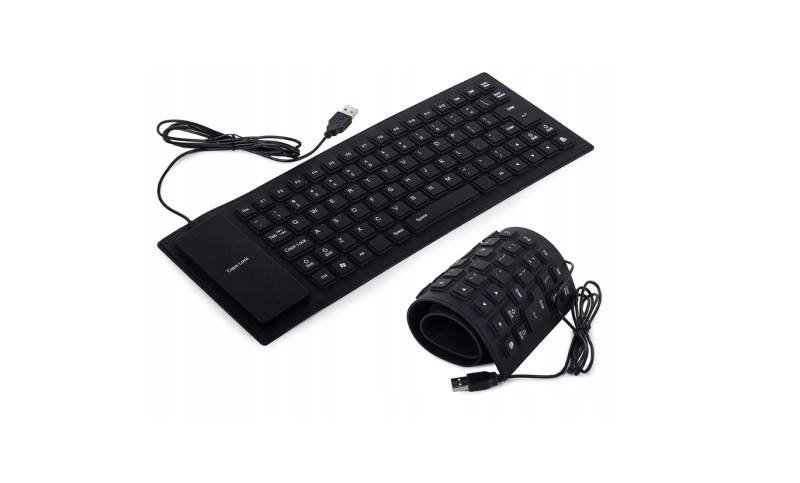 Verk 06179_CZ Flexibilná silikónová klávesnica k PC čierna