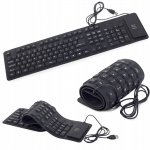 Verk 06180_CZ Flexibilná silikónová klávesnica k PC čierna