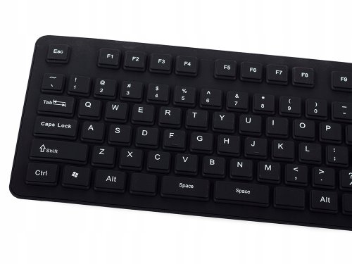 Verk 06180_CZ Flexibilná silikónová klávesnica k PC čierna
