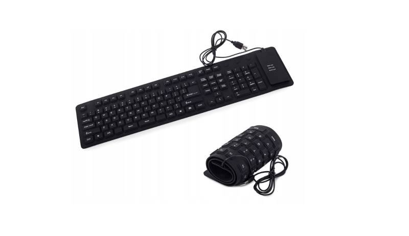 Verk 06180_CZ Flexibilní silikonová klávesnice k PC černá