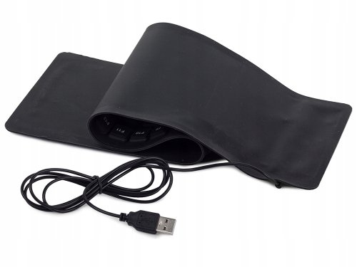 Verk 06180_CZ Flexibilná silikónová klávesnica k PC čierna