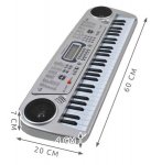 APT AG278 Elektronické klávesy s mikrofonem, 54 kláves stříbrná