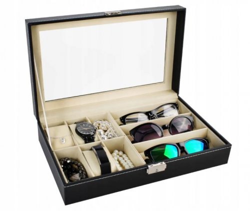ISO 8497 Organizér na brýle a hodinky Box na 9ks 