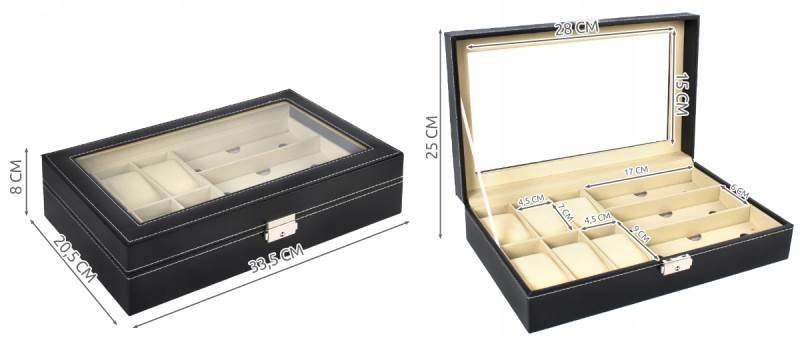ISO 8497 Organizér na okuliare a hodinky Box na 9ks