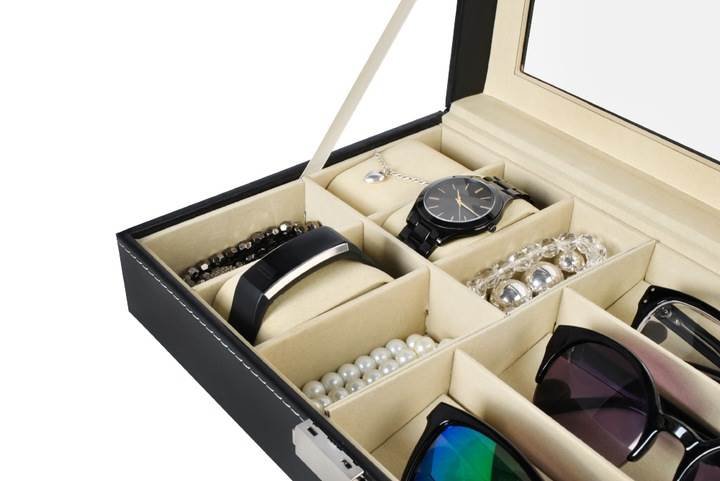 ISO 8497 Organizér na brýle a hodinky Box na 9ks 