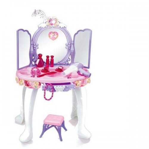 ISO 8673 Toaletní stolek pro holčičky + příslušenství XXL růžová