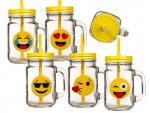 Kemis zaváranie Emoji so slamkou 450ml