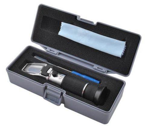 Refraktometer -0-40% BRIX, 0-25% ALC + ATC