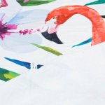 KIK Kulatá plážová deka plameňák 150 cm