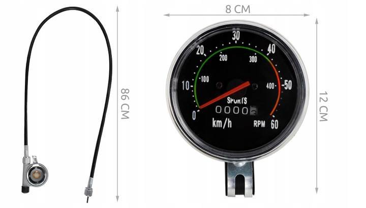 Trizand 5679 Mechanický Retro tachometer pre bicykle