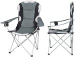 Trizand 2300 Zahradní a kempingová židle polstrovaná, šedá