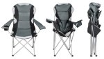 Trizand 2300 Zahradní a kempingová židle polstrovaná, šedá
