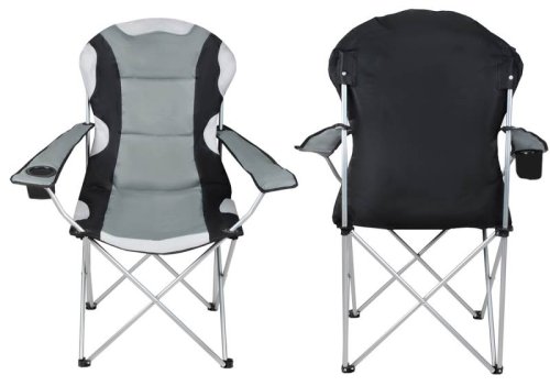 Trizand 2300 Zahradní a kempingová židle polstrovaná, šedá