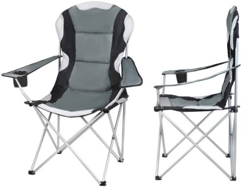 Trizand 2300 Zahradní a kempingová židle polstrovaná, šedá