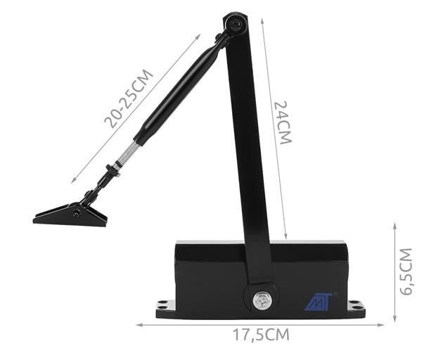 Malatec 8469 Zatvárač dverné 40-60 kg čierna