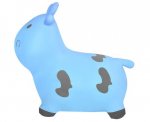 KRUZZEL 8778 Zvířátko skákací kravička s pumpou modrá