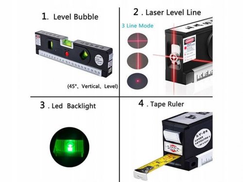 Verk LevelPro3 LV-04 Vodováha s laserem 1.4m černá