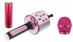 WSTER WS-858 Karaoke bluetooth mikrofon tmavě růžový