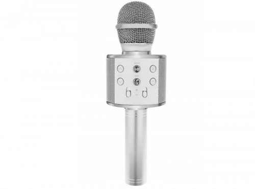 WSTER WS-858 Karaoke bluetooth mikrofon stříbrný