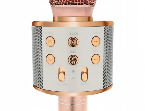 WSTER WS-858 Karaoke bluetooth mikrofon růžová