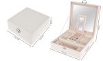 Beautylushh Luxusní šperkovnice se zrcadlem bílá