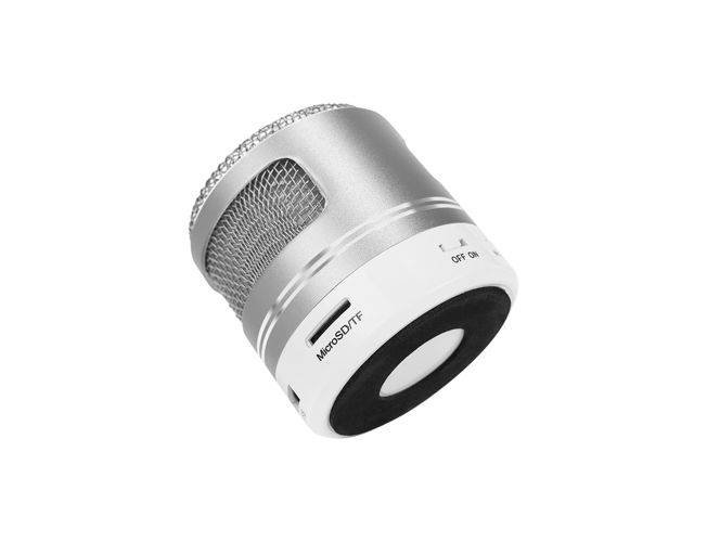 ISO 9099 LED Mini Bluetooth reproduktor stříbrná