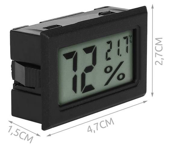 Ruhhy 9310 Digitálny LCD Teplomer a Vlhkomer Vnútorný do Panelu