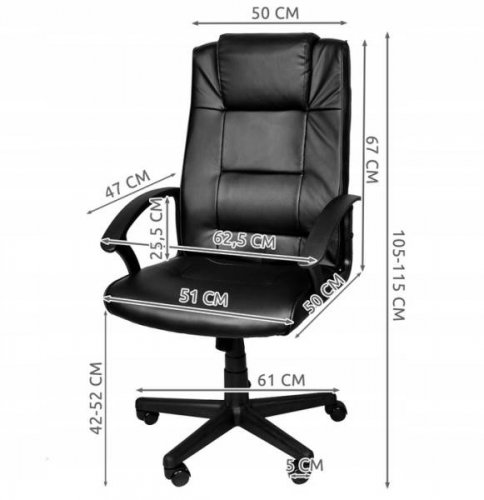 Malatec 8982 Kancelárska stolička EKO koža čierna