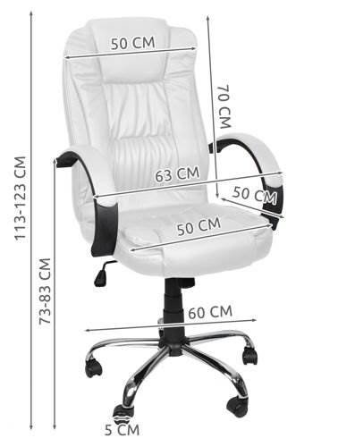 Malatec 8984 Kancelářská židle EKO kůže bílá