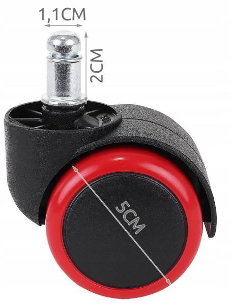 Malatec 9086 Kolieska pre herné kresla 5 ks čierna