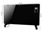 Malatec 8958 Konvektor 2000W skleněný design černá