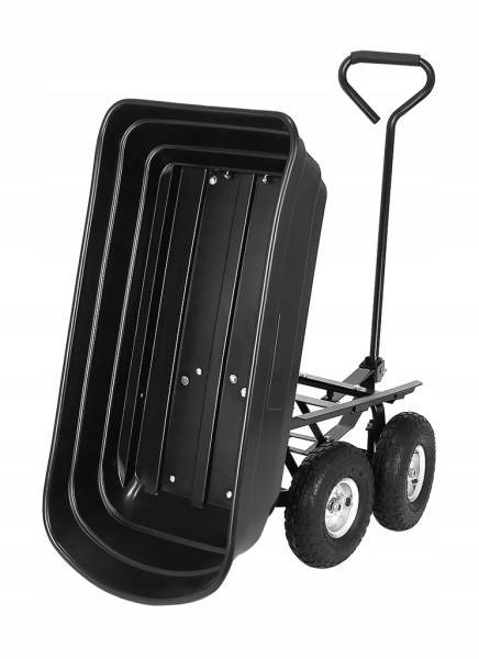 Malatec 9043 Zahradní přepravní vozík výklopný 350 Kg černá