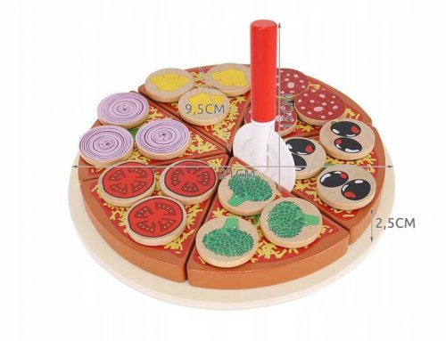 Kruzzel 9354 Dřevěná krájecí pizza PIZZA 21cm