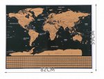 Malatec Veľká Stieracia mapa sveta s vlajkami Deluxe 82 x 59 cm s príslušenstvom čierna