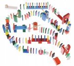 Kruzzel 9397 Dřevěné domino barevné 1080 ks