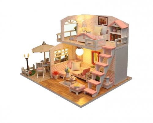 DIY KX6996 Dřevěný domeček pro panenky patrový