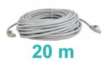 ISO 333 Síťový kabel  RJ45-RJ45, 20m šedá