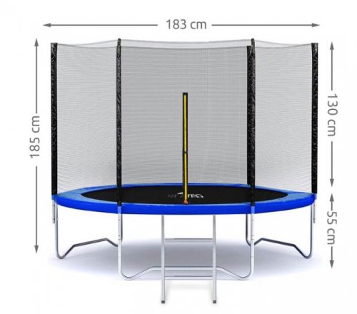 Malatec 2215 Trampolína 183 cm + vonkajšia ochranná sieť + rebrík