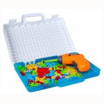 ISO 9427 Mozaika dětské puzzle plastové bloky + šroubovák