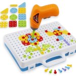 ISO 9427 Mozaika dětské puzzle plastové bloky + šroubovák