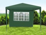 Malatec 1653 Zahradní párty stan 3 x 3 m + 2 boční stěny zelený