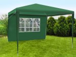 Malatec 1653 Zahradní párty stan 3 x 3 m + 2 boční stěny zelený