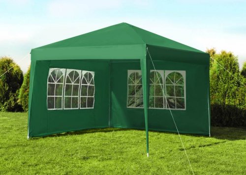 Malatec 1653 Zahradní párty stan 3 x 3 m + 2 boční stěny zelený