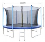 Malatec Vnútorné ochranná sieť pre trampolínu 366 cm