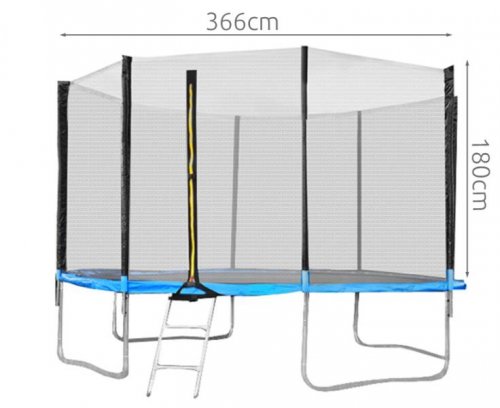 Malatec Vonkajšie Ochranná sieť pre trampolínu 366 cm