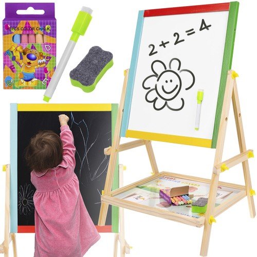 Kruzzel 8905 Multifunkčná obojstranná tabuľa pre deti 42 x 35 cm