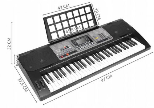 ISO 9411 Elektronické klávesy 61 kláves černá