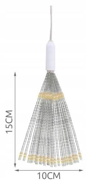 ISO 9515 Vianočné LED osvetlenie ohňostroj 100 LED teplá biela